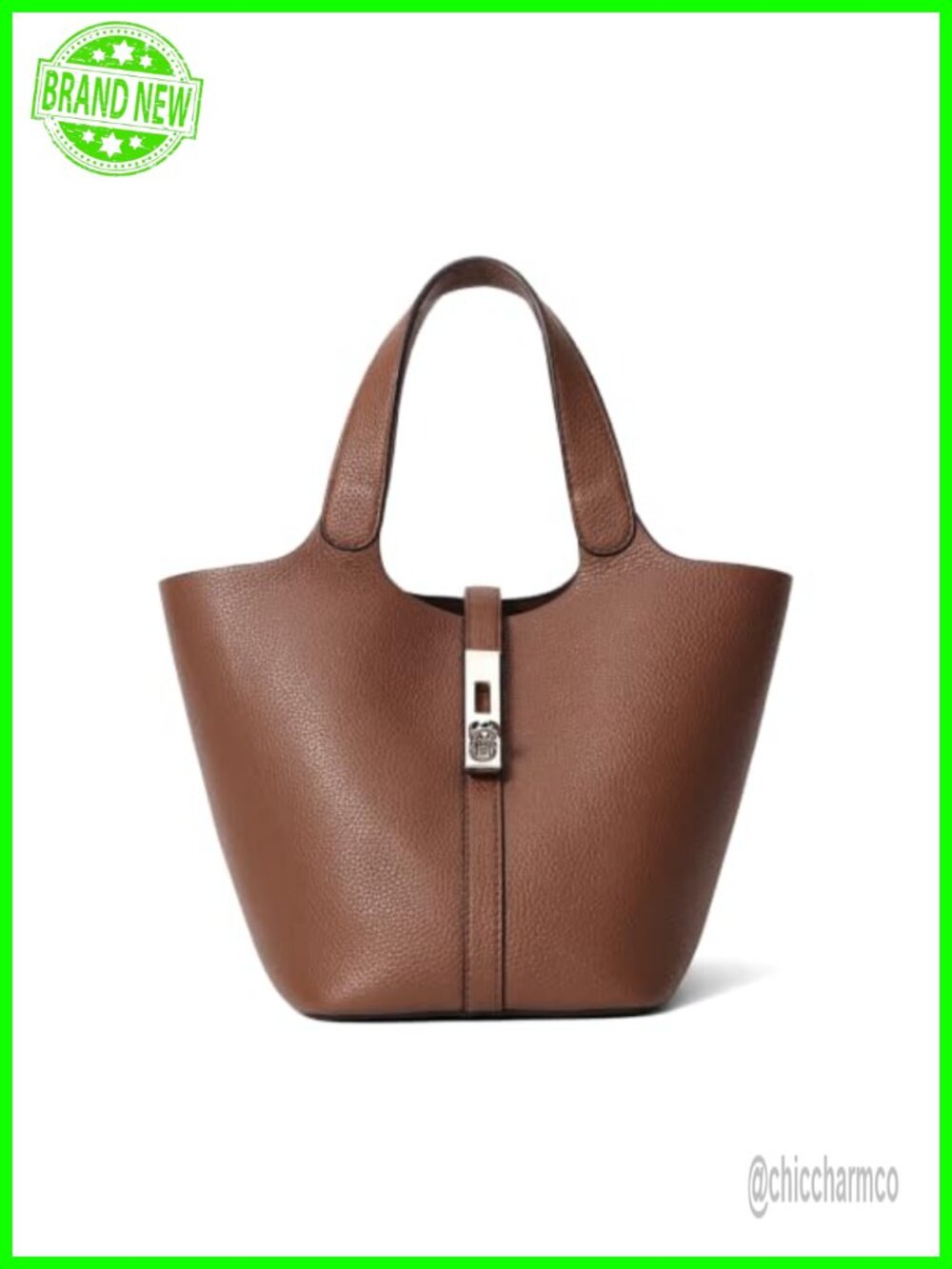 Vegan Leather Tote Bag Top Handle Satchel Bucket Purse for Work Evening
